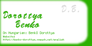 dorottya benko business card