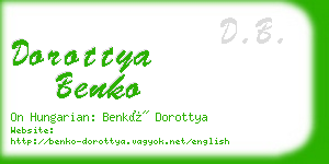 dorottya benko business card